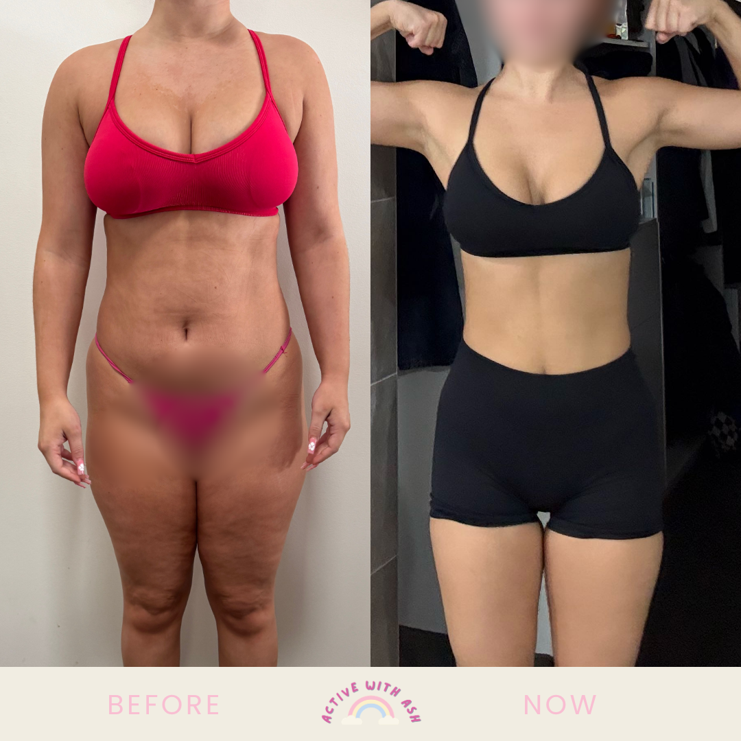 Georgia, before and now, down from 68kg to 55kg
